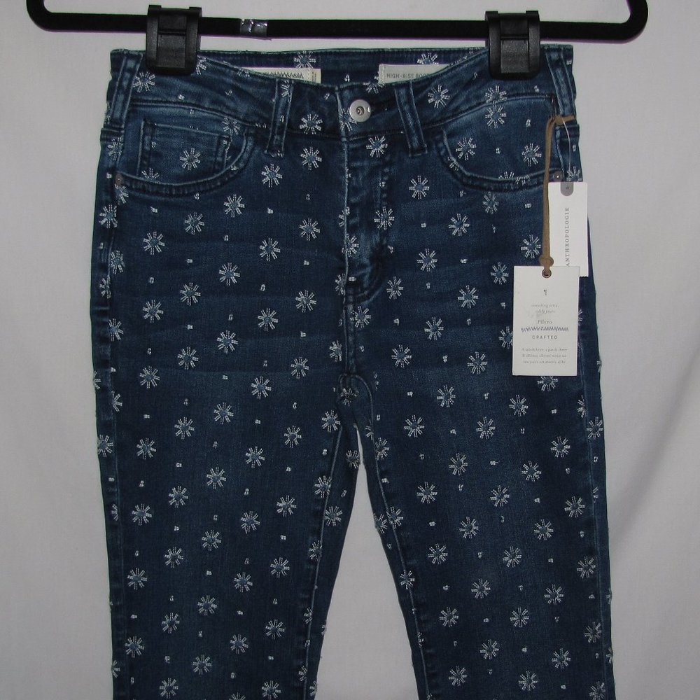 NWT Womens Anthropologie Pilcro & the Letterpress High Rise Bootcut Crop Jeans - Picture 3 of 14
